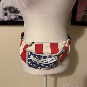 Stylish Red, White, and Blue Crossbody Bag